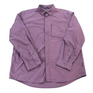 Swiss Tech Mens Windsor Wine Long Sleeve Button Down Shirt Large SM48Y120